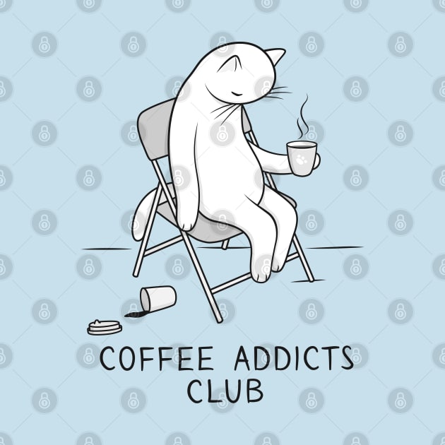 Join the White Cat at the coffee addicts club by runcatrun