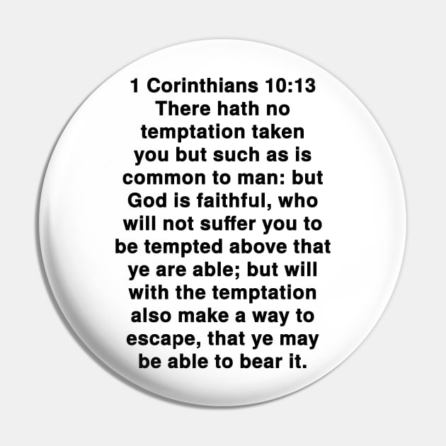 1 Corinthians 10:13  King James Version (KJV) Bible Verse Typography Pin by Holy Bible Verses