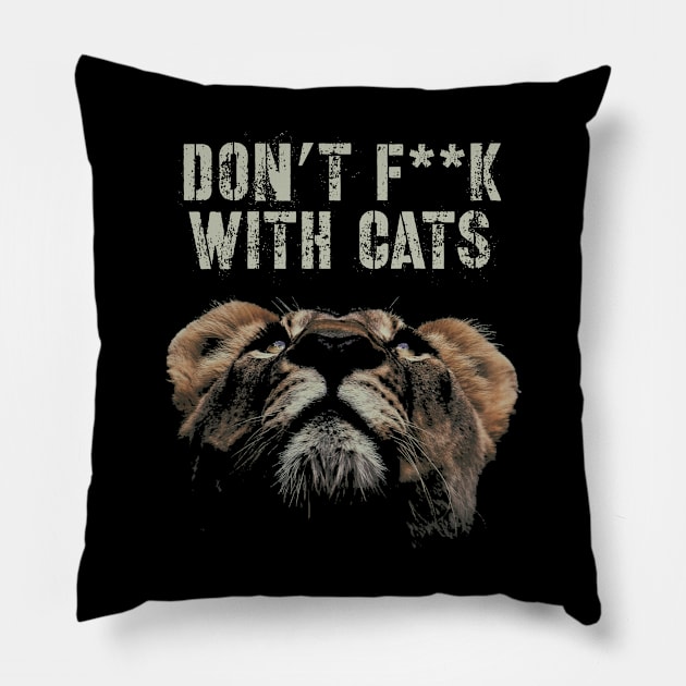 Don’t f**k with cats Pillow by WordFandom