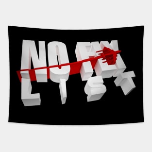 No Fly List 3D text Tapestry