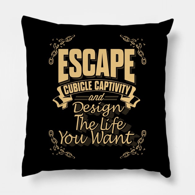 Escape Cubicle Captivity Pillow by shimekism