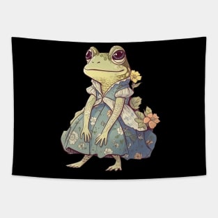 Girl Frog Wear Dress Tapestry