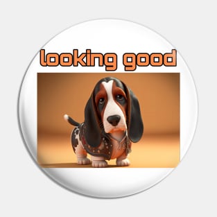 Basset Hound - Looking Good and dressed for success Pin