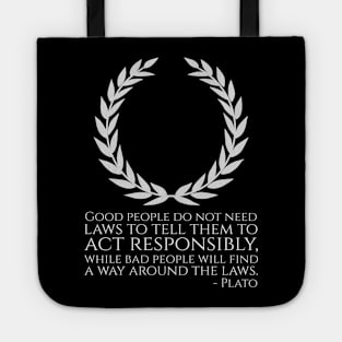 Ancient Greek Philosophy Plato Quote - Libertarian Tote