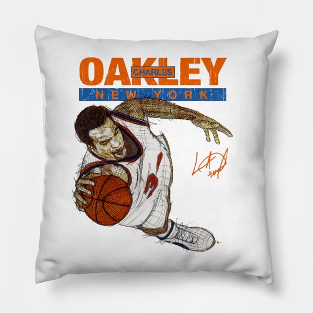 Charles Oakley New York Aerial Dunk Pillow by MASTER_SHAOLIN