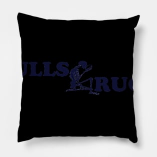 Skulls Rugby Banner Logo Pillow