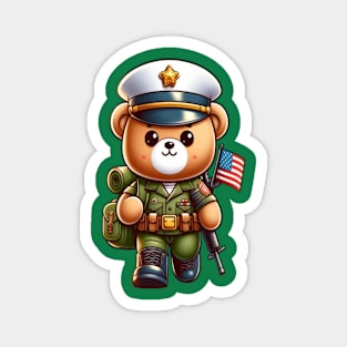 veteran teddy bear Magnet