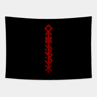 ODIN'S SPEAR - Black Bind Rune Design INK SPLAT Tapestry