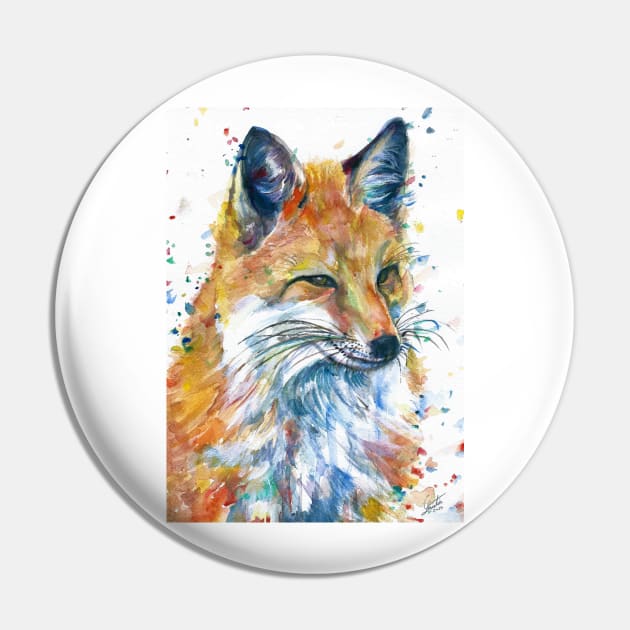 FOX watercolor painting Pin by lautir