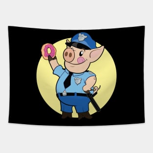 Police Pig Tapestry