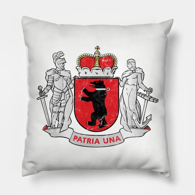 Samogitia/Žemaitija, Lithuania - Vintage Distressed Style Design Pillow by DankFutura