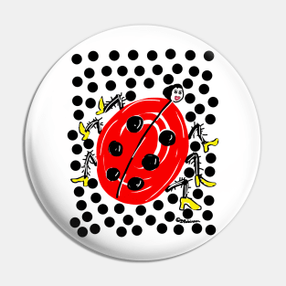 Ladybug in heels Pin