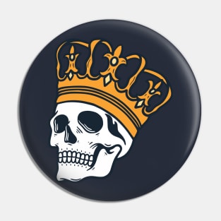 King Skull with Crown Pin