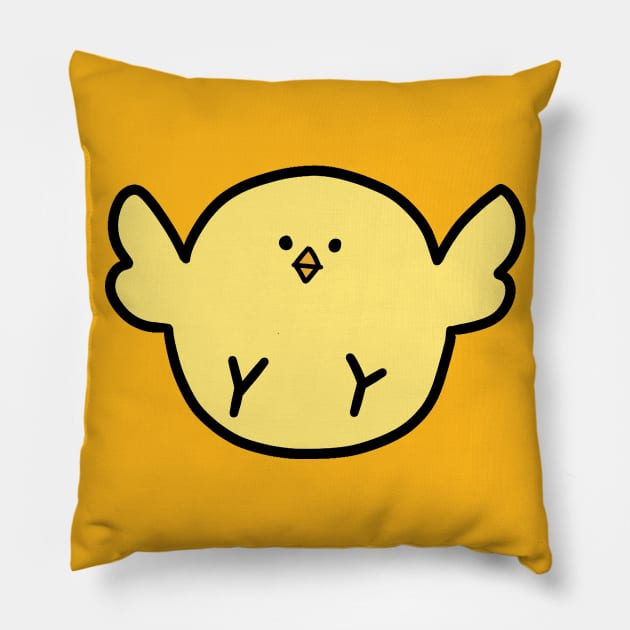 Happy Fat Bird Pillow by saradaboru