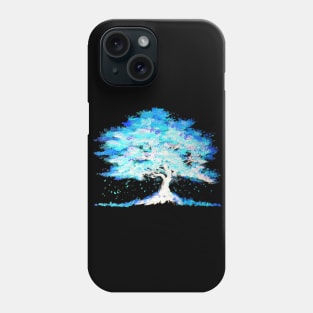 Luminescent Blue Tree Phone Case