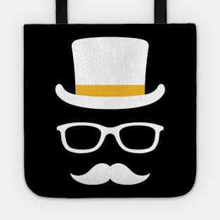 Mustache Ideology Handlebar Mustache Fathers Day Funny Dad Tote