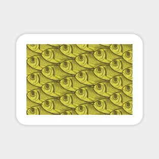 Yellow Fish Pattern Magnet