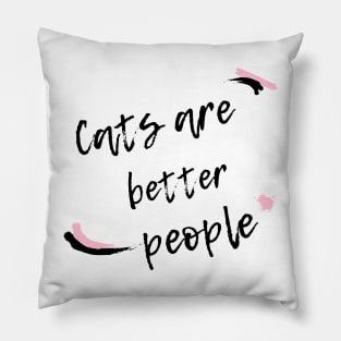 Cats are better people. Pillow