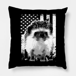 Hedgehog American Flag Tees Inspired by Adorable Spiky Friends Pillow