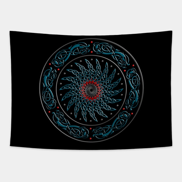 VIKING SHIELD 8 Tapestry by GardenOfNightmares