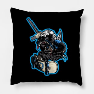 Q Honey Badger Mascot Pillow