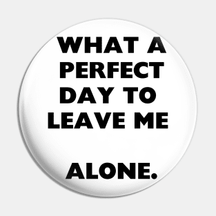 what a perfect day to  leave me  alone. Pin