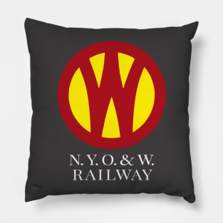 O&W Railroad NYO&W Railway Logo & Text, for Dark Backgrounds Pillow