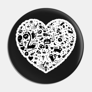 Halloween Heart Pin