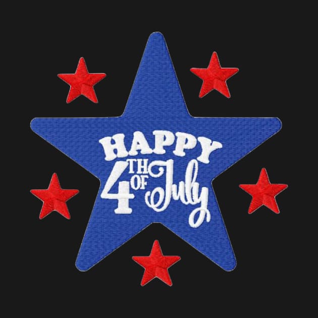 Happy 4th July Embroidery Sticker by anacarminda