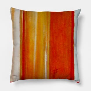 Orange modern abstract painting Pillow