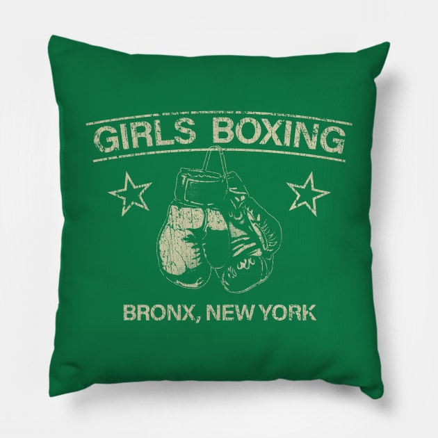 Girls Boxing Bronx, New York 1996 Pillow by JCD666