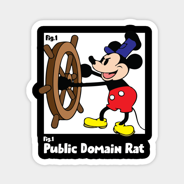 Steamboat Willie Public Domain Magnet by dimanch