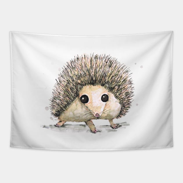 Cute hedgehog Tapestry by Bwiselizzy