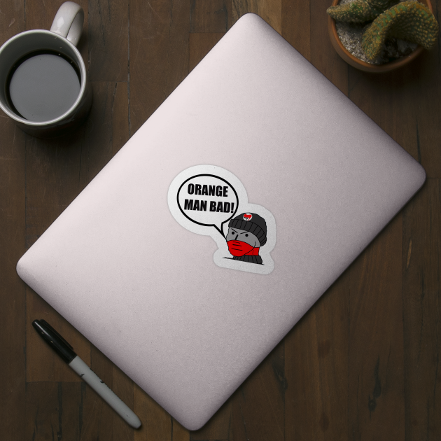 Npc Antifa Orange Man Bad Npc Meme Sticker Teepublic