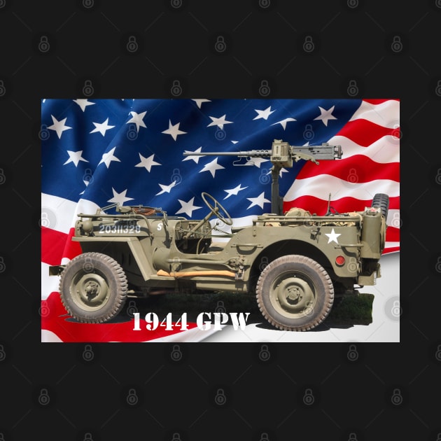 1944 GPW w/American flag background; white text by Toadman's Tank Pictures Shop