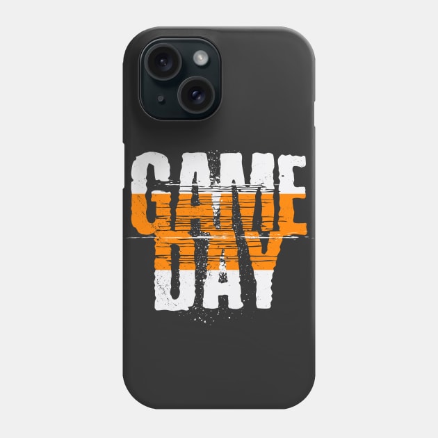 Orange Gameday // Grunge Vintage Football Game Day Phone Case by SLAG_Creative