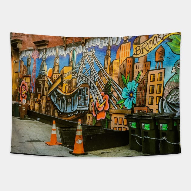 Street Art, Williamsburg, Brooklyn, NYC Tapestry by eleonoraingrid