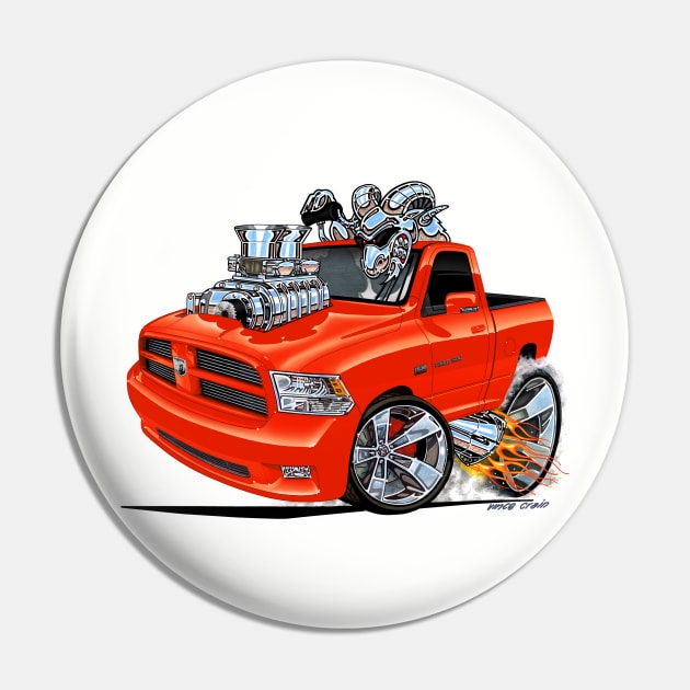 Dodge RAM ORANGE Truck Pin by vincecrain