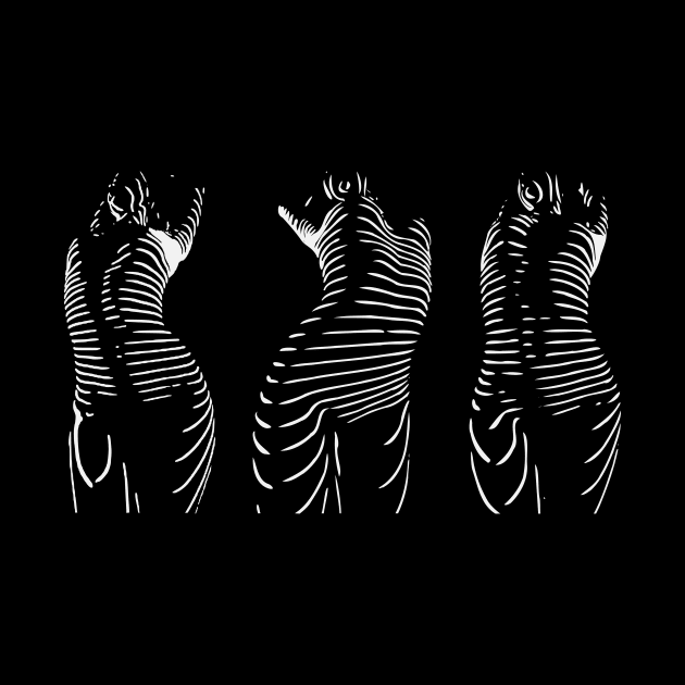 striped women silhouettes by jintetsu