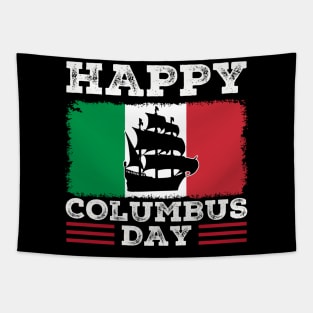 Happy Columbus Day Italian American 1492 Tapestry