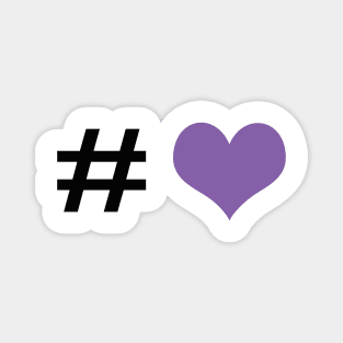 Hashtag purple heart Magnet