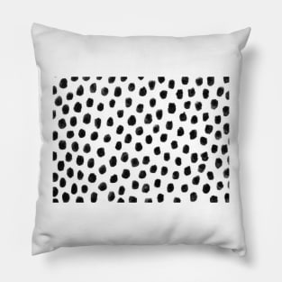 Trendy Black Polka Dots Pillow