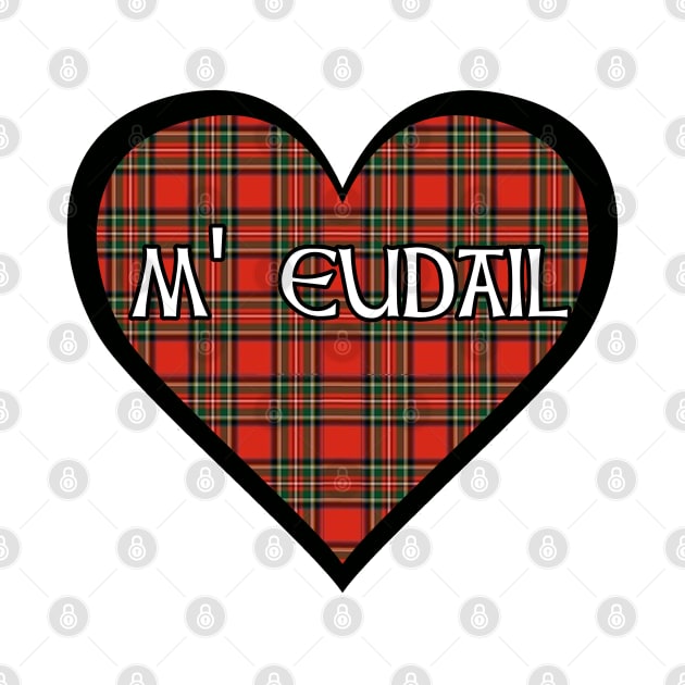 Royal Stewart tartan heart "my darling" in Gaelic "m' eudail" by Kyttsy Krafts