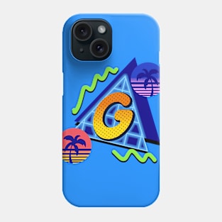 initial Letter G - 80s Synth Phone Case