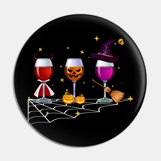 Happy hallowine tshirt funny gift Pin by American Woman