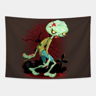 Zombie Creepy Monster Cartoon Tapestry