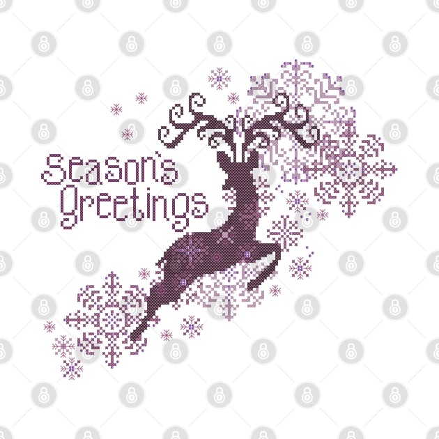 Seasons Greetings Majestic Reindeer by inotyler