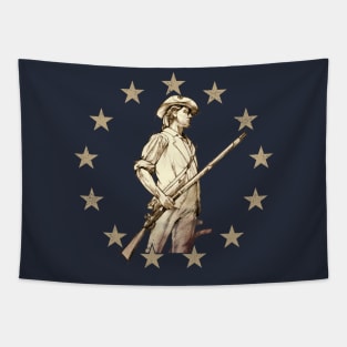 Concord Minuteman Drawing Tapestry