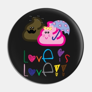 Poo & Icecream Loving Couple Pin