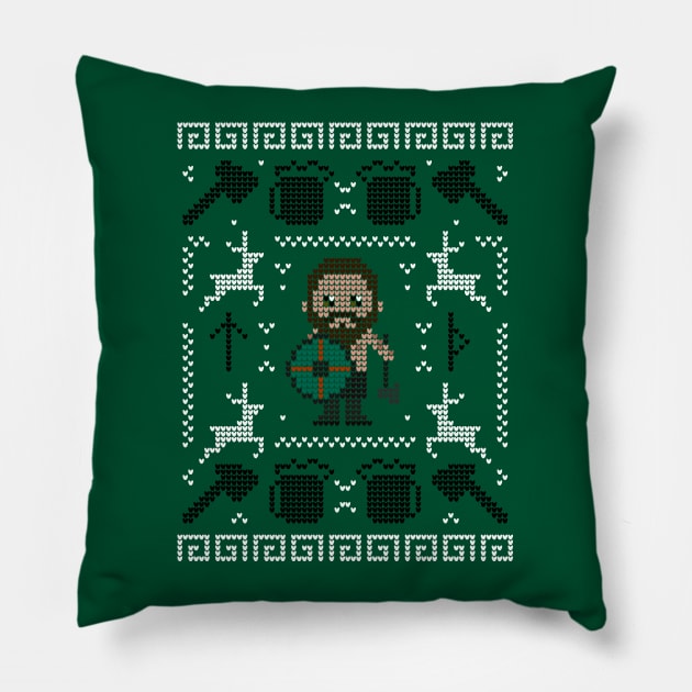 Rollo Christmas Sweater Pillow by VikingsGraphics